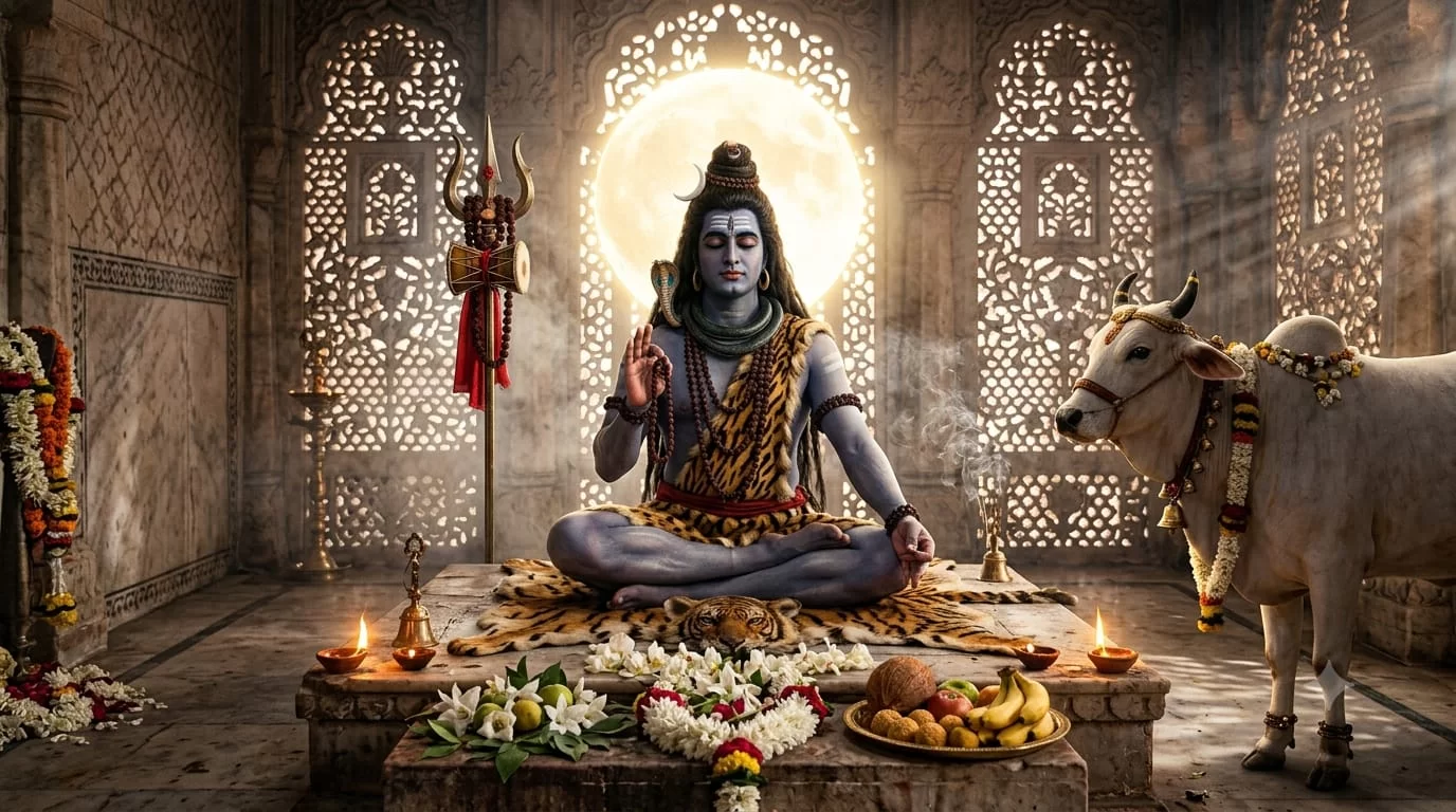 "नागेन्द्रहाराय त्रिलोचनाय"