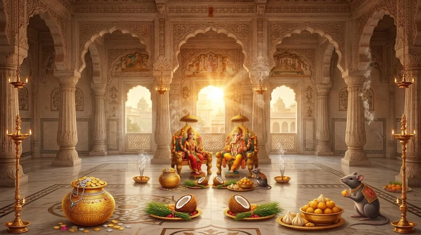 गणेश सर्व सिद्धि मंत्र "ॐ श्रीं ह्रीं क्लीं ग्लौं गं "...